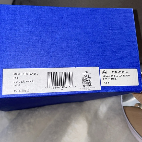 STUART WEITZMAN Womens Gold Slingback Soiree 100 Stiletto Heeled Sandal 7 M - Picture 6 of 10